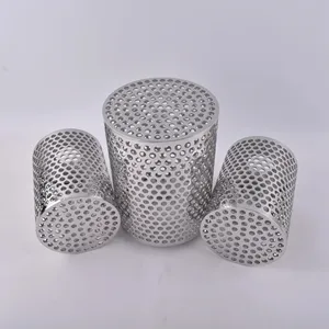 Anti corrosion Fuel oil transfer pump double oil filter cylinder stainless steel perforated mesh basket metal filter cartridge