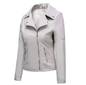 2026 New Design Women's Winter Biker Style Real <b>Leather</b> <b>Jacket</b> Breathable with Zipper Inside Cotton Filled Pockets OEM Wholesale - Product Image 4