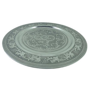 Assiette ronde en cuivre gris ustensiles de cuisine antiques assiettes décoratives décoration de la maison intérieur hôtel fournitures restaurants - Product Image 2