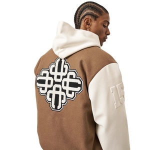 Blousons universitaires d'hiver pour hommes de haute qualité OEM, style baseball, décontractés et formels, avec broderie de logo personnalisée, 100 % laine, chauffants, en lot unique - Product Image 5