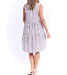 ชุดเดรสยาวทรงเอไลน์พิมพ์ลายแขนกุดสำหรับสาวอวบอ้วน สไตล์เซ็กซี่และมีเสน่ห์  ไซส์พลัสสำหรับผู้หญิง - Product Image 2