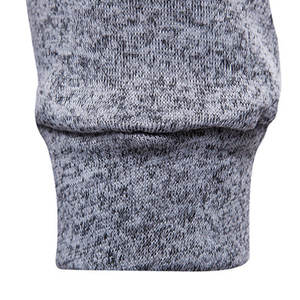 Sudadera con Capucha de Invierno para Hombre, Estilo Hip Hop, Casual, Moderna, Lisa, Corte Regular, 100% Algodón, con Cierre, Deportiva, Cálida - Product Image 3