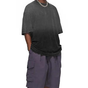 T-shirt Streetwear 100% coton avec logo t-shirts surdimensionnés personnalisés pour hommes vente en gros - Product Image 4