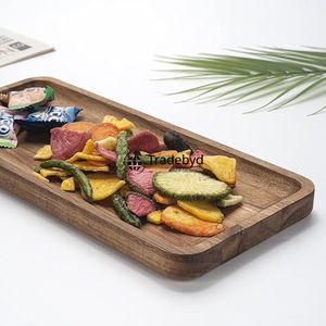 Bandeja de madera de diseñador Tradebyd, bandeja de servicio hecha a mano para té, café, desayuno, comedor, sala de estar y casas modernas - Product Image 5