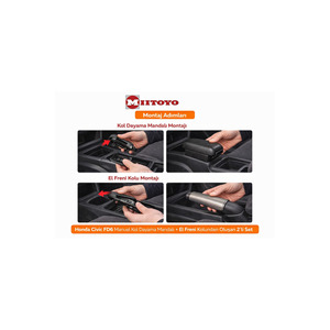 Para Honda Civic FD6, juego de 2 piezas: pestillo de reposabrazos manual y caja de almacenamiento central para palanca de freno de mano - Product Image 4