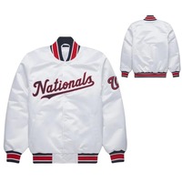 Nouvelle veste universitaire de haute qualité, style décontracté pour homme, blanc et bleu, veste en satin ou en laine avec logo personnalisé pour un look élégant
