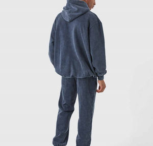 Chándal con Capucha para Hombre, Lavado Ácido, 100% Algodón, Ropa Casual, Secado Rápido, Alta Calidad - Product Image 4