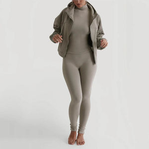 Chaqueta Casual de Invierno para Mujer, con Capucha, Cierre de Cremallera, Transpirable, Resistente al Viento, Ecológica, de Poliéster/Algodón y Felpa - Product Image 3