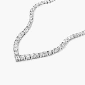 <b>20</b> Inch Lab Grown Diamond Tennis Chain Iced Cut Diamond Necklace Silver/10K Gold IGI Certified Luxury <b>Wedding</b> Engagement Party - Product Image 6