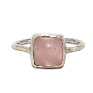 แหวนดีไซน์สวยทำมือแหวนเงินแท้พลอยธรรมชาติโรสควอตซ์ออกแบบล่าสุดสำหรับนิ้วมือแต่งงานขายส่ง - Product Image 1