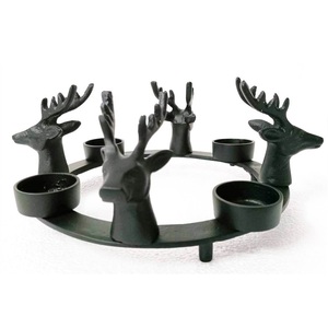 Bougeoir de conception d'arbre de Noël en aluminium coulé exportation enduite de poudre noire par des vendeurs indiens pour la maison standard moderne - Product Image 5