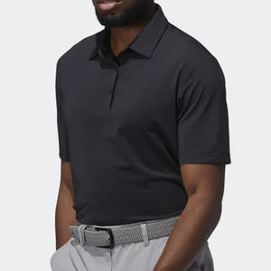 Camisa de Golf de algodón sólido informal para hombre, Jersey de punto, diseño bordado con tapeta de tres botones, Polo elástico con cuello extendido estampado - Product Image 3
