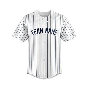Maillots de baseball personnalisés pour hommes en gros, vêtements de sport, uniformes de baseball bon marché avec logo personnalisé, tissu en maille polyester sublimé - Product Image 4