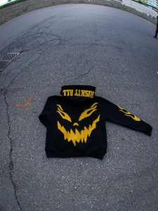 Fabricante ácido lavado Vintage desgastado parche bordado apliques Unisex pulóver sudaderas sol desteñido Stonewash sudaderas con capucha - Product Image 3