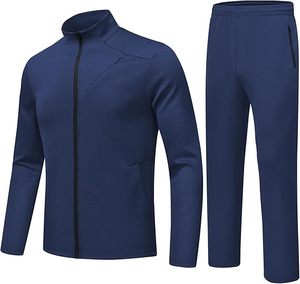 Ensemble de survêtement de jogging en molleton respirant à fermeture éclair intégrale pour homme imprimé sur mesure, vêtements de sport à manches longues, entraînement en plein air, vente en gros, hiver - Product Image 1