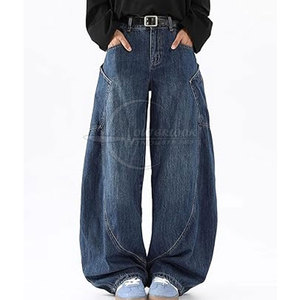 Pantalones vaqueros de pierna ancha para hombre, ropa de hombre para uso al aire libre, pantalones vaqueros personalizados al por mayor, pantalones de talla grande para hombre - Product Image 2