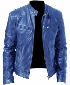 Chaqueta informal de cuero de serpiente para hombre, chaqueta de cuero PU negra para otoño e invierno, abrigo de cuero Pu para motocicleta de Color sólido para hombre - Product Image 6