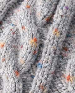 Gorro de Punto con Cable, Color Vino Tinto y Gris, con Pompón, Cálido para Invierno, Mezcla de Lana Suave, Moda Unisex, Fabricante, Venta al Por Mayor OEM - Product Image 4