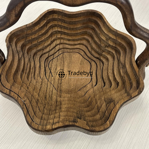 ตะกร้าเก็บผลไม้อบแห้งและขนมขบเคี้ยวไม้แบบทันสมัย เป็นมิตรกับสิ่งแวดล้อม ผลิตด้วยมือ คุณภาพพรีเมียม อเนกประสงค์ จาก Tradebyd - Product Image 6