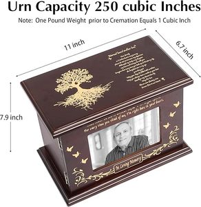 Handmade <b>Large</b> Adult Size Mosaic Aluminium Glass Cremation <b>Urn</b> Unique Funerals Supply With Individual Tiles Applied Burial - Product Image 4