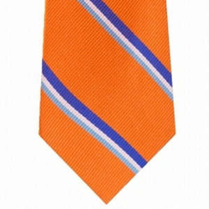 Cravatta in Seta Jacquard a Righe Bronx per Uomo Tommy Hilfiger, Arancione, Taglia Unica, Elegante e Casual, Ideale come Regalo, 100% Seta - Product Image 2