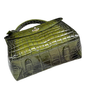 กระเป๋าหนังแท้ลายจระเข้คลาสสิกแบบใหม่ น้ำหนักเบา สำหรับผู้หญิง สายสะพายปรับได้ มีซิป เหมาะสำหรับการเดินทาง ราคาสุดฮอต - Product Image 3