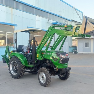 30hp 40hp 50hp 60hp 70hp Multi-purpose Farm Mini <b>Small</b> <b>Wheel</b> Tractor with Front End Loader and Backhoe - Product Image 1