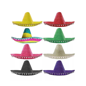 Sombrero de paja mexicano tradicional sombrero de paja/sombrero de paja mexicano hecho de hoja de palma o algas marinas respetuoso con el medio ambiente - Product Image 1