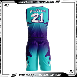 Offre Spéciale sur l'uniforme de basket-ball couleur unie meilleur matériel hommes uniforme de basket-ball pour adulte - Product Image 3