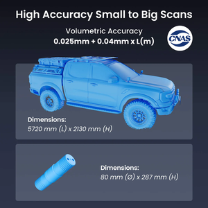 Escáner 3D con <span class=keywords><strong>Seguimiento</strong></span> Óptico Revopoint Trackit |   Escaneo sin Marcas con Láser Azul |   Precisión Volumétrica 0.02mm + 0.04mm/m - Product Image 3