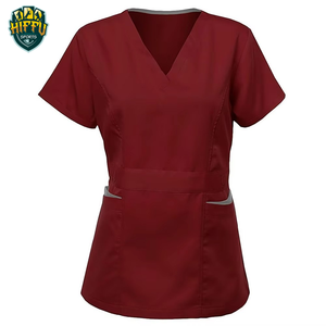 ชุดพยาบาลพิมพ์ลายแขนสั้นสำหรับโรงพยาบาลชุดพยาบาลสำหรับฤดูร้อนระบายอากาศได้ดีดีไซน์พรีเมี่ยม - Product Image 5