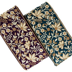 Venta caliente de lujo Premium Floral Lace Gota Trim Ribbon 3D Floral Plant bordado elegante bolsos hechos a mano de lujo estilo tradicional - Product Image 1