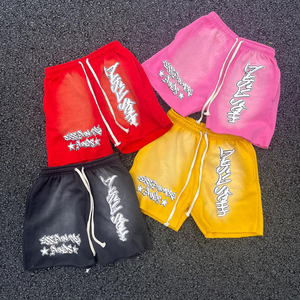 กางเกงขาสั้นผ้าฝ้ายพิมพ์ลายดิจิตอลกางเกงขาสั้นเล่นเหงื่อผ้าซักเป็นกรดแฟชั่นใหม่สำหรับ100% - Product Image 4