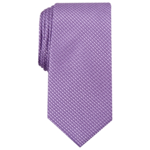 Cravatta Alfani da Uomo Costello Taglia Unica Viola in Misto Seta e Lana con Motivi Casual Floreali Jacquard a Pois e Righe, Confezionata in Scatola Regalo - Product Image 1