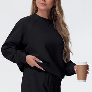 เสื้อสเวตเชิ้ตผู้หญิงไซส์ใหญ่ คุณภาพสูง สกรีนโลโก้ตามสั่ง ขายเสื้อแขนยาวลำลอง สไตล์สวมหัว - Product Image 3