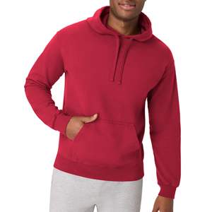 Sweats à capuche pour hommes de qualité de luxe 100% coton pull uni lourd coupe surdimensionnée avec cordon de serrage sweats à capuche imprimés de logo personnalisé hommes - Product Image 1