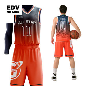 Camiseta de baloncesto de diseño personalizado impresa a todo color para adultos de talla grande envío rápido precio de fábrica al por mayor para promoción - Product Image 1