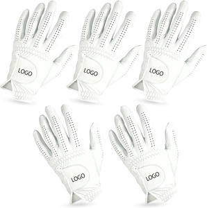 OEM Premium Cabretta cuero genuino guantes de golf transpirable ropa deportiva hombres mujeres antideslizante logotipo personalizado 5 Pack mano izquierda derecha - Product Image 4
