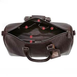 Green Leather Weekender Duffle Bag Zipper Closure <b>Soft</b> Handle Unisex Travel Large Capacity 36-55L - Product Image 5