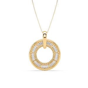 Moissanite Infinity <b>Fine</b> <b>Jewelry</b> <b>Set</b> Pendant Necklace with Gold Plating for Engagement & Anniversary - Product Image 4