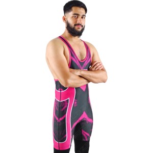 2025 camisetas de lucha libre personalizadas de alta calidad para adultos de talla grande transpirable de punto con estampado de transferencia de calor al por mayor - Product Image 5