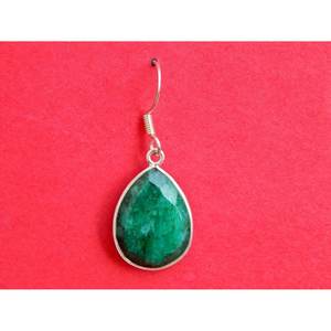 ต่างหูมรกตเงินสเตอริง925ทำด้วยมืออัญมณีเพชรที่ถูกสร้างขึ้นจากห้องปฏิบัติการเครื่องประดับ Item-E0112-GS ของขวัญของผู้หญิง - Product Image 5