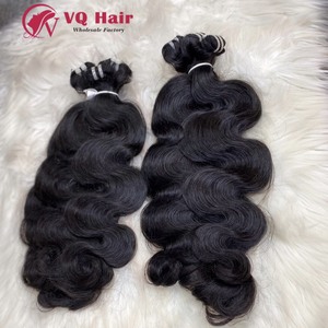 Vente en gros Extensions de cheveux ondulés 100% corps vierge d'origine vietnamienne VQ Machine de haute qualité Double trame toutes les couleurs adaptées - Product Image 5