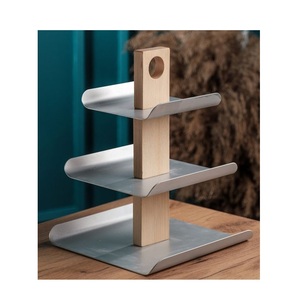 Support à gâteau à 2 niveaux au design exclusif avec décoration de table au fini mat pour la maison hôtels et restaurants support à pâtisserie en vente - Product Image 4