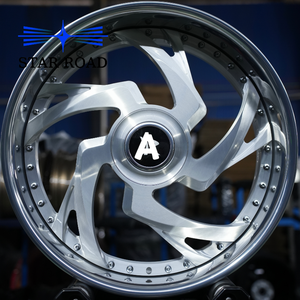 RCSR 2/3 Parça 20/22/24/26 Alüminyum Fırçalanmış Dövme Krom Derin Göbekli Jantlar Chevrolet Impala Pontiac Oldsmobile Forgatos Ruci için - Product Image 4