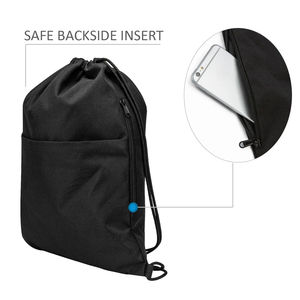 Nouvelle qualité résistant à l'eau sport sac de sport cordon sacs à dos réutilisable Polyester Promotion Gym dessiner sac à cordes avec poche - Product Image 4