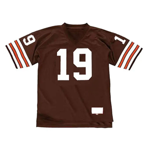 Camiseta de Práctica de Fútbol Americano Personalizada, Malla Roja, Cuello en V, Manga Corta, Transpirable, Antibacteriana, Ligera, de Alta Calidad - Product Image 2