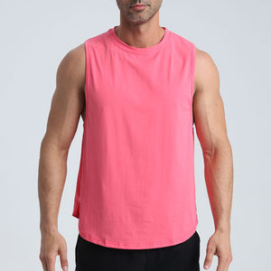 Camisetas sin mangas de algodón 100% para hombre de la mejor calidad, estampado de culturismo para gimnasio, entrenamiento de verano, venta al por mayor, músculo de punto transpirable - Product Image 2