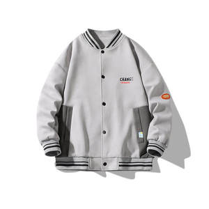 แจ็กเก็ตเบสบอลสำหรับผู้ชายเสื้อแจ็กเก็ตกันหนาวแบบลำลองปกตั้งมีหลายสี - Product Image 4