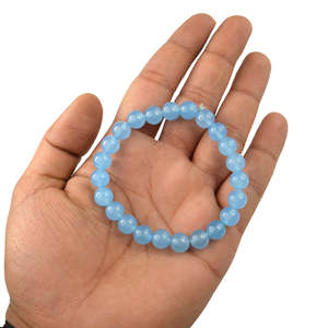 <b>Blue</b> Onyx <b>Crystal</b> <b>Bracelet</b> Natural Healing Gemstone for Clarity & Confidence - Product Image 2
